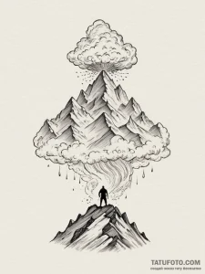 Tattoo design: a silhouette of perun standing... - эскиз тату (№1755456911_0, 17.08.2025 18:55) — Tatufoto.com