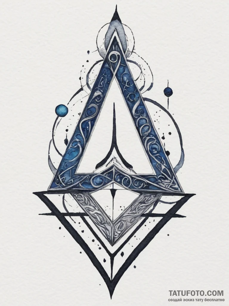 70. tattoo sketch: watercolor "alatyr" rune,... - эскиз тату (№1755457114_0, 17.08.2025 18:58) — Tatufoto.com