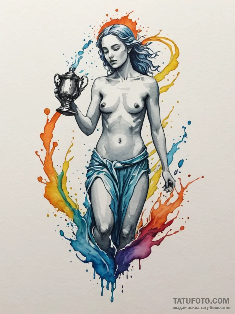Tattoo sketch a realistic aquarius water-bear... - эскиз тату (№1755457922_0, 17.08.2025 19:12) — Tatufoto.com