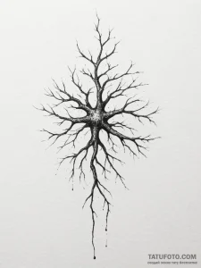 Neuron network glowing, tattoo sketch design,... - эскиз тату (№1755458534_0, 17.08.2025 19:22) — Tatufoto.com