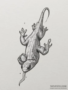 A close-up of a gecko's foot on a glass surfa... - эскиз тату (№1755459944_0, 17.08.2025 19:45) — Tatufoto.com