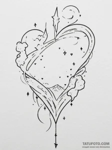 Tattoo sketch a shooting star leaving a trail... - эскиз тату (№1755463946_0, 17.08.2025 20:52) — Tatufoto.com