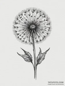 A dandelion clock (is there, but can be a clo... - эскиз тату (№1755464343_0, 17.08.2025 20:59) — Tatufoto.com