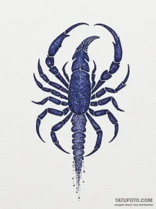 Tattoo design a scorpio scorpion, its silhoue... - эскиз тату (№1755465719_0, 17.08.2025 21:21) — Tatufoto.com