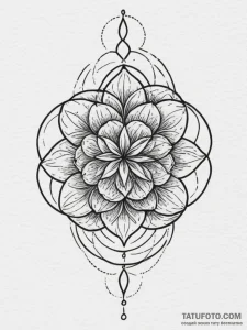 Flower of life, concept art for tattoo, clean... - эскиз тату (№1755467089_0, 17.08.2025 21:44) — Tatufoto.com