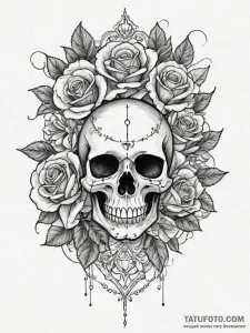 Mask, tattoo sketch design, muted color palet... - эскиз тату (№1755467674_0, 17.08.2025 21:54) — Tatufoto.com
