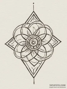The radiation symbol, tattoo flash sheet desi... - эскиз тату (№1755480783_0, 18.08.2025 01:33) — Tatufoto.com