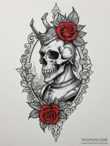 Tattoo design a stylized chess piece (king or... - эскиз тату (№1755480981_0, 18.08.2025 01:36) — Tatufoto.com