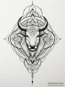 Minotaur, tattoo drawing outline, fine lines,... - эскиз тату (№1755483567_0, 18.08.2025 02:19) — Tatufoto.com