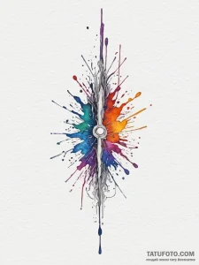 Pulse, concept art for tattoo, fine lines, de... - эскиз тату (№1755484756_0, 18.08.2025 02:39) — Tatufoto.com
