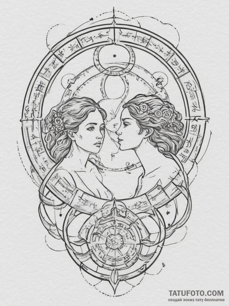 Tattoo design an abstract representation of t... - эскиз тату (№1755485970_0, 18.08.2025 02:59) — Tatufoto.com