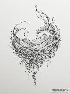 Tattoo sketch a subtle soundwave of a loved o... - эскиз тату (№1755486166_0, 18.08.2025 03:02) — Tatufoto.com
