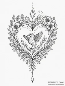 Tattoo sketch: a collection of small, delicat... - эскиз тату (№1755488570_0, 18.08.2025 03:42) — Tatufoto.com