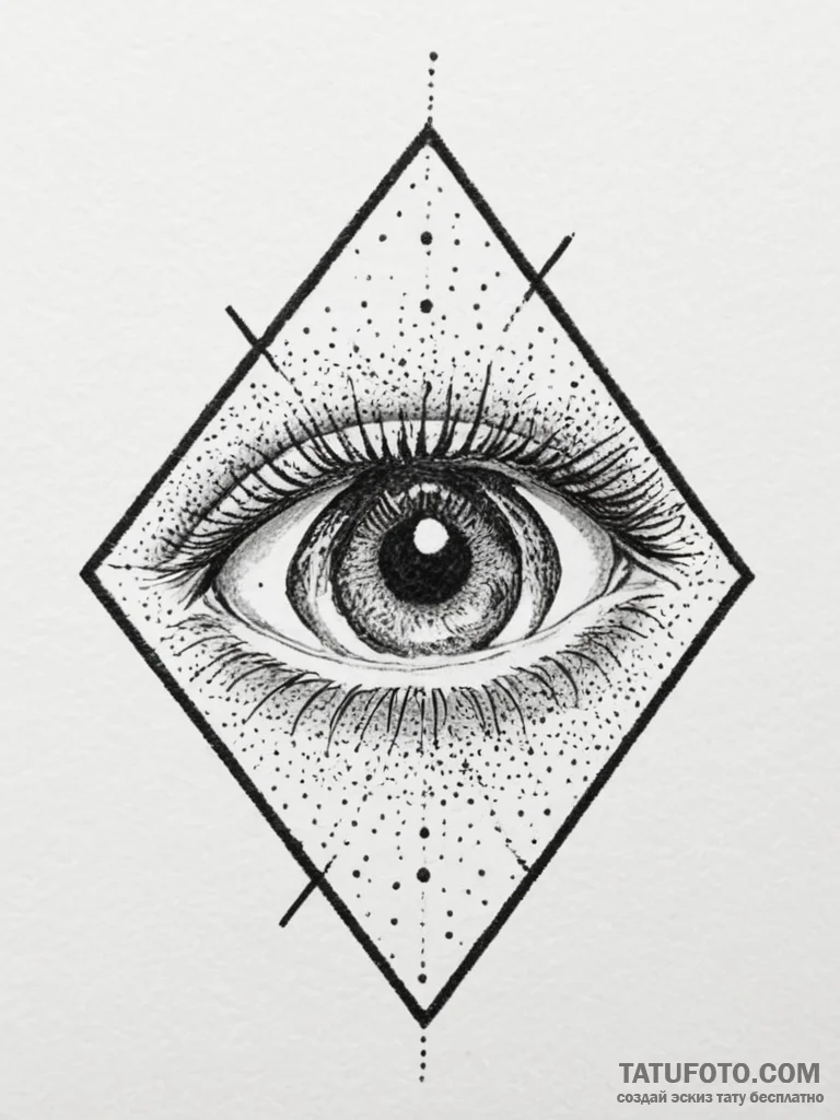 Tattoo design a minimalist crosshair linework... - эскиз тату (№1755492182_0, 18.08.2025 04:43) — Tatufoto.com