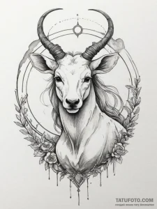 Tattoo design a zodiac animal's spirit appear... - эскиз тату (№1755538148_0, 18.08.2025 17:29) — Tatufoto.com