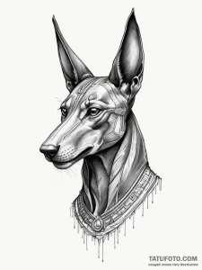 Anubis, ink illustration for tattoo, rough sk... - эскиз тату (№1755539269_0, 18.08.2025 17:47) — Tatufoto.com