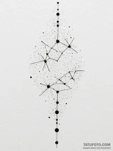Tattoo sketch a delicate constellation on the... - эскиз тату (№1755539476_0, 18.08.2025 17:51) — Tatufoto.com
