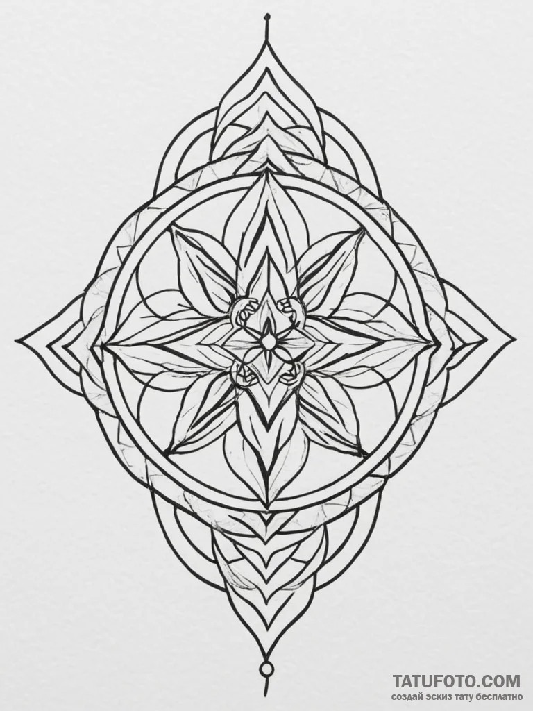 Tattoo design a minimalistic symbol of a resp... - эскиз тату (№1755545474_0, 18.08.2025 19:31) — Tatufoto.com