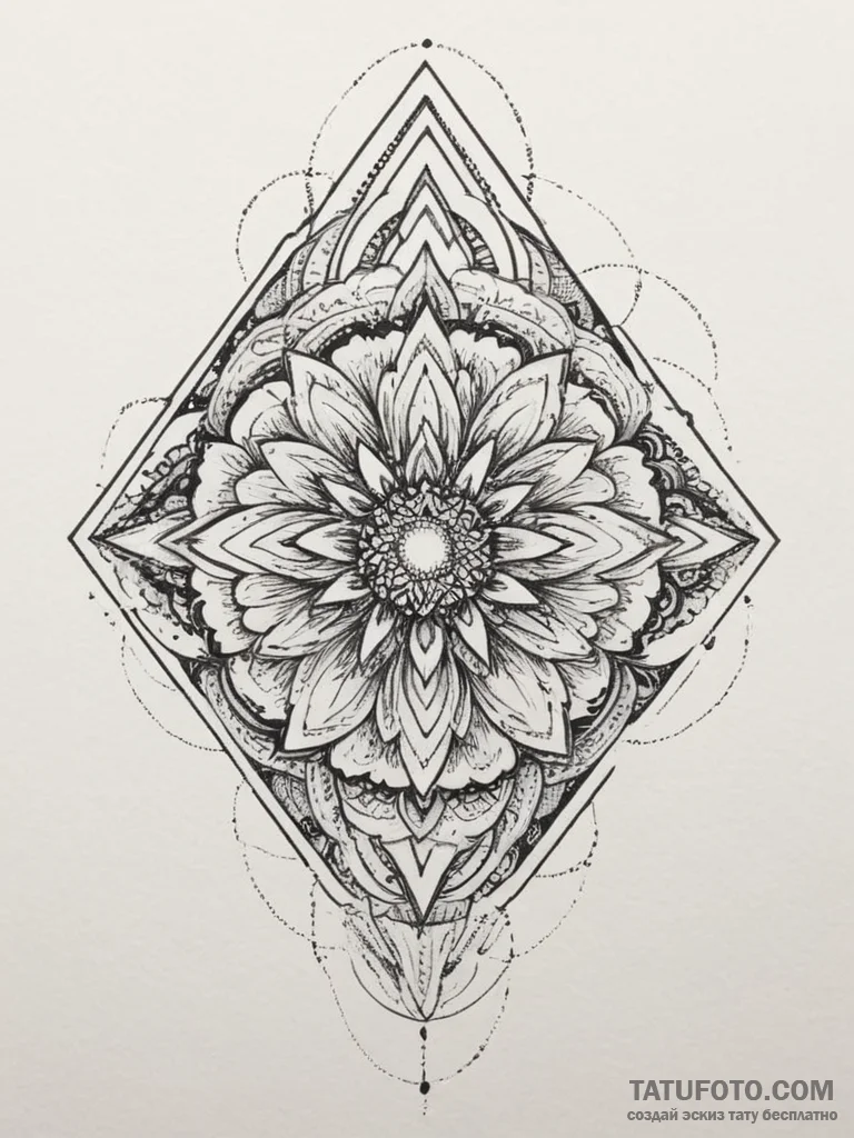 Tattoo design an abstract depiction of resili... - эскиз тату (№1755546061_0, 18.08.2025 19:41) — Tatufoto.com