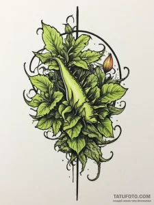 Venus flytrap, tattoo line art, black outline... - эскиз тату (№1755547246_0, 18.08.2025 20:00) — Tatufoto.com