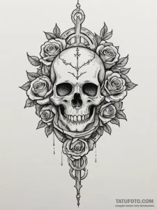 Beetle, concept art for tattoo, chicano tatto... - эскиз тату (№1755548628_0, 18.08.2025 20:23) — Tatufoto.com