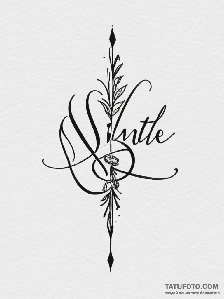Tattoo design a small, meaningful word in a u... - эскиз тату (№1755548826_0, 18.08.2025 20:27) — Tatufoto.com
