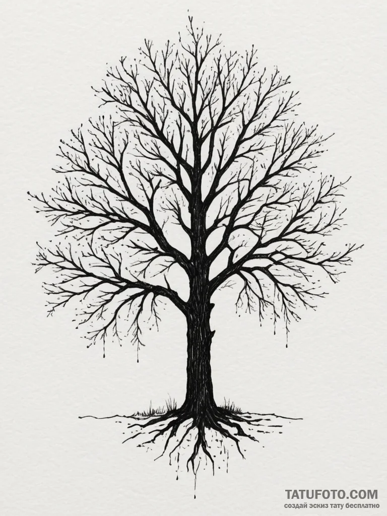 Tattoo sketch: a simple, stark tattoo of a ba... - эскиз тату (№1755550610_0, 18.08.2025 20:56) — Tatufoto.com