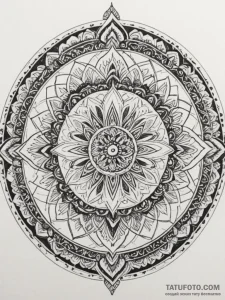 Tattoo design: a circular or mandalic arrange... - эскиз тату (№1755551203_0, 18.08.2025 21:06) — Tatufoto.com