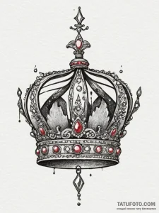 Tattoo sketch a small, minimalist crown or ti… — эскиз тату (№1755551598_0, 18.08.2025 21:13) — Tatufoto.com
