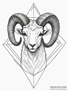 Tattoo sketch an aries ram's head composed of... - эскиз тату (№1755556992_0, 18.08.2025 22:43) — Tatufoto.com