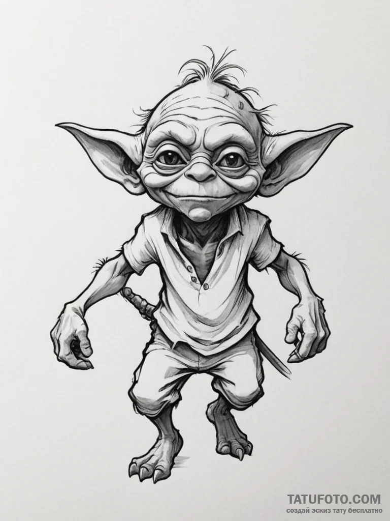 Goblin - эскиз тату (№1755559195_0, 18.08.2025 23:19) — Tatufoto.com