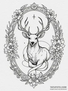 Tattoo design a minimalist outline of a zodia... - эскиз тату (№1755559390_0, 18.08.2025 23:23) — Tatufoto.com