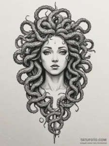 Medusa (full figure, not just the head), tatt... - эскиз тату (№1755562193_0, 19.08.2025 00:09) — Tatufoto.com