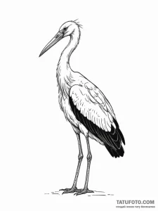 Stork - эскиз тату (№1755566614_0, 19.08.2025 01:23) — Tatufoto.com