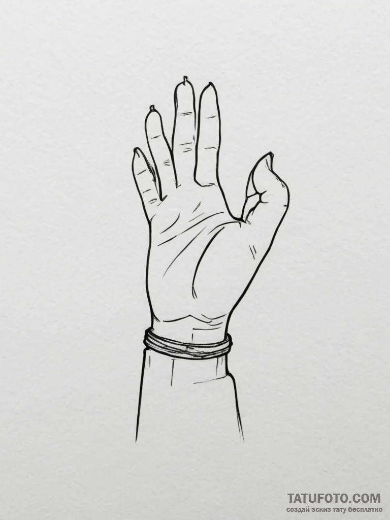 Bracelet, tattoo line art, on a clean white p... - эскиз тату (№1755567986_0, 19.08.2025 01:46) — Tatufoto.com