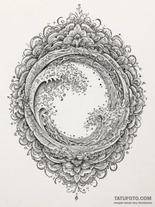 Tattoo design a pair of matching waves, one o... - эскиз тату (№1755569797_0, 19.08.2025 02:16) — Tatufoto.com