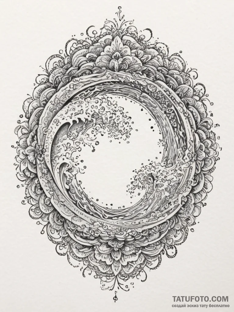 Tattoo design a pair of matching waves, one o... - эскиз тату (№1755569797_0, 19.08.2025 02:16) — Tatufoto.com
