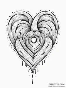 Tattoo sketch a stylized fingerprint forming... - эскиз тату (№1755569994_0, 19.08.2025 02:19) — Tatufoto.com