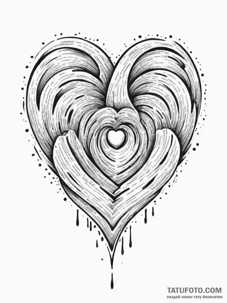 Tattoo sketch a stylized fingerprint forming... - эскиз тату (№1755569994_0, 19.08.2025 02:19) — Tatufoto.com