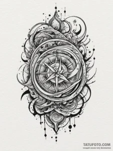 Tattoo sketch an abstract depiction of contro... - эскиз тату (№1755570189_0, 19.08.2025 02:23) — Tatufoto.com