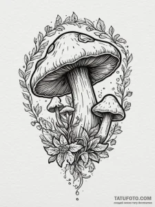 Tattoo design a tiny pixelated mushroom dotwo... - эскиз тату (№1755570387_0, 19.08.2025 02:26) — Tatufoto.com