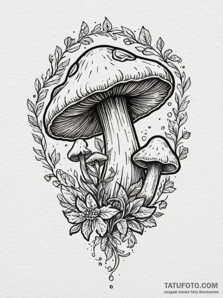 Tattoo design a tiny pixelated mushroom dotwo... - эскиз тату (№1755570387_0, 19.08.2025 02:26) — Tatufoto.com