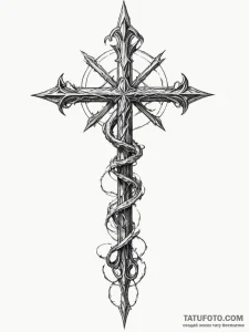 The leviathan cross - эскиз тату (№1755571586_0, 19.08.2025 02:46) — Tatufoto.com