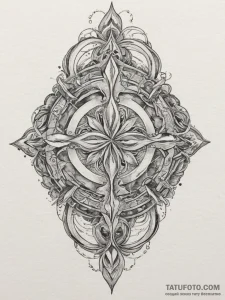 Tattoo design an abstract "game save" symbol... - эскиз тату (№1755573585_0, 19.08.2025 03:19) — Tatufoto.com