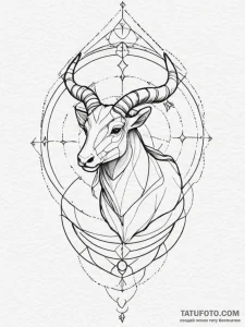 Tattoo design a geometric pattern of the zodi... - эскиз тату (№1755573986_0, 19.08.2025 03:26) — Tatufoto.com