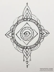 Tattoo sketch a magical warding symbol glowin... - эскиз тату (№1755575194_0, 19.08.2025 03:46) — Tatufoto.com