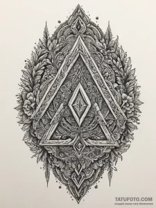 105. tattoo sketch: "opora" rune with subtle... - эскиз тату (№1755576188_0, 19.08.2025 04:03) — Tatufoto.com