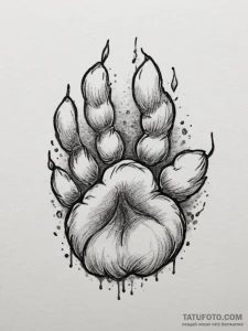 Paw, tattoo flash sheet design, on a clean wh... - эскиз тату (№1755577379_0, 19.08.2025 04:22) — Tatufoto.com