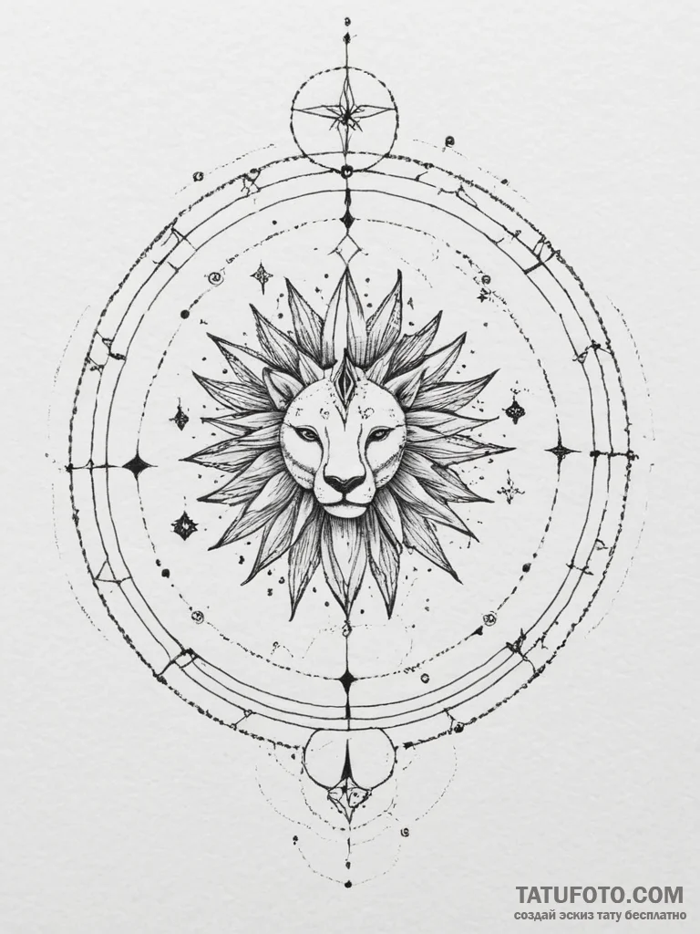 Tattoo design a geometric representation of t... - эскиз тату (№1755578163_0, 19.08.2025 04:36) — Tatufoto.com