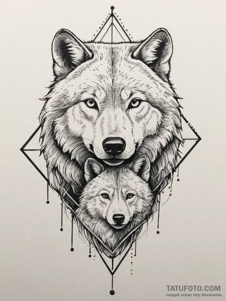 Tattoo design a specific guardian animal (e.g... - эскиз тату (№1755578555_0, 19.08.2025 04:42) — Tatufoto.com